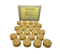 Juego de 24 velas de té hechas a mano directamente por el apicultor para un agradable aroma a cera de abejas y un ambiente único