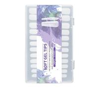 Juego de 240 extensiones de uñas transparentes mate, cubiertas completas, acrílicas, puntas largas de almendra para arte de salón de belleza, práctico falso