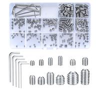 Juego de 240 tornillos prisioneros, juego de tornillos de cabeza hexagonal M3/M4/M5/M6/M8 de cabeza hexagonal métrica Allen 304 de acero inoxidable con llave Allen (M1.5/M2/M2.5/M3/M4) para manijas de
