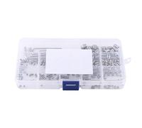 Juego de 240 tornillos prisioneros M3 M4 M5 M6 M8, surtido de acero inoxidable 304 con llaves hexagonales, caja transparente para manijas de puerta y proyectos de bricolaje