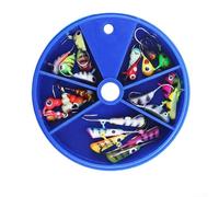 Juego de 25 anzuelos de pesca en hielo con diseño realista de gusano para jigging eficaz y pesca de agua salada en agua dulce