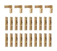 Juego de 25 bisagras cilíndricas de latón para construcción de cajas de madera, proyectos de manualidades, montaje de muebles pequeños y trabajos de restauración