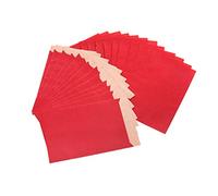 Juego de 25 bolsas pequeñas y planas de papel (13 x 18 cm) para rellenar para calendario de Adviento, bolsas de regalo, para recortes, color rojo