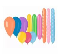 Juego de 25 globos de diferentes tipos y colores