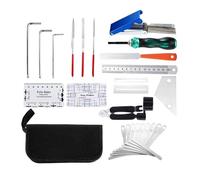 Juego de 25 herramientas de reparación de guitarra, kits de configuración, herramientas de cambio de cuerdas de guitarra, ukelele, bajo, banjo, herramienta de mantenimiento