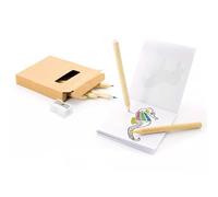 Juego de 25 Kits de Colorear para Niños, Caja de Cartón con 6 Lápices de Colores, Sacapuntas y 20 Hojas con Plantillas. Detalles cumpleaños niños.