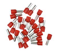 Juego de 25 puntas de cable aisladas, 10 mm², color rojo