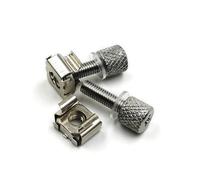 Juego de 25 tornillos M6 de mano sin herramientas con arandela suave - Kit de tornillos para rack de 19″ con tuercas de jaula, montaje rápido en rack servidor/audio/IT