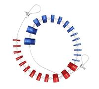 Juego de 26 piezas de comprobador de rosca de aluminio, medidores métricos y reales para identificación precisa del tamaño de tuerca y perno, verificadores de aluminio ligero