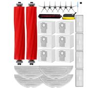 Juego de 26 Piezas de Repuesto para Roborock S7 Pro Ultra, S7 MaxV Ultra Kit de Accesorios: 2 Cepillos Principales, 1 Cepillo Autolimpiante, 6 Cepillos Laterales, 4 HEPA Filtros, 6 Bolsas, 4 Paños