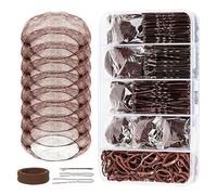 Juego de 260 piezas de peinados para danza con red invisible y corbatas, horquillas en forma de U, bandas elásticas de goma, juego de moño de ballet