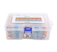 Juego de 2600 resistores de película metálica de 1/4 W, kit de componentes electrónicos con 130 valores desde 1 Ω hasta 3 MΩ, resistores de alta precisión para la creación y repara
