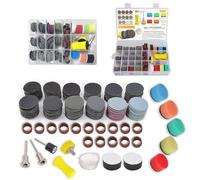 Juego de 268 hojas de lija de 25 mm: discos de lija húmedos y secos, grano 60-10000 para madera, metal, joyas, espejo pulido