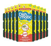Juego de 27 estropajos de repuesto de Dishmatic de alta resistencia (cabezales), color verde, caja completa