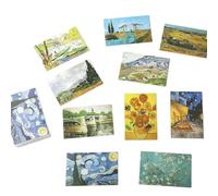 Juego de 28 hojas/juego de tarjetas Lomo de Van Gogh con pintura al óleo para bricolaje, tarjeta de felicitación, tarjetas de mensaje de bendición, tarjetas de cumpleaños, sobre de regalo, por defecto