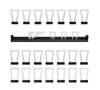 Juego de 28 piezas modulares de cola de milano con escala fácil de leer, regla de cola de milano flexible para herramientas precisas de fabricación de muebles