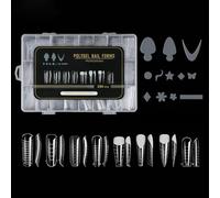 Juego de 288 moldes de uñas de cobertura completa, moldes de extensión para mujer