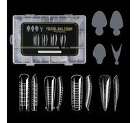 Juego de 288 moldes de uñas de cobertura completa, suministros de manicura para mujer