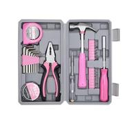 Juego de 29 piezas de metal con estuche de almacenamiento, incluye martillo de alicates hexagonal para uso diario, juego de herramientas domésticas con estuche