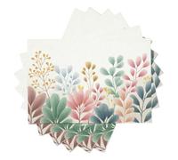 Juego De 2Pcs Plantas Frondosas Manteles Individuales Lavables De Lino para Mesa De Comedor Antimanchas,Ilustración Plana Impresos,Rectangulares - Ideal para Cocina,Boda (30Cm X 45Cm)