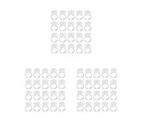 Juego de 3 100 anillos de pegamento para tatuajes de volumen, maquillaje de pestañas, color blanco, 2,3 x 5 cm