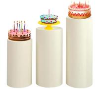 Juego de 3/5 Fundas de Cilindro Para Fiestas, Pedestal Cilíndrico, Elásticas de Tela Bronceadora, Cubierta Protectora ( Color : #1 , Size : LARGE-3PCS )