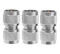 Juego de 3 adaptadores coaxiales UHF a N macho, acopladores de cable coaxial de latón para antenas de radio.