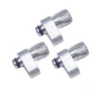 Juego de 3 adaptadores de compresor de aire acondicionado de metal para coche y camión, conversión de manómetros para puertos de servicio con conexión segura sin fugas