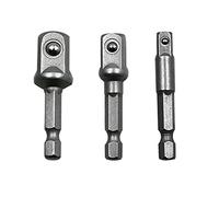 Juego de 3 adaptadores de extensión de enchufe de taladro pequeño de 1/10.2 cm, 3/20.3 cm, 1/5.1 cm, adaptar tu taladro eléctrico a alto par de torsión