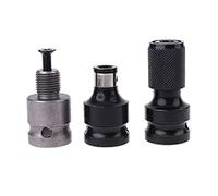 Juego de 3 adaptadores de portabrocas de 1/2 pulgada cuadrado a 1/4 pulgadas para llave de aire y llave de acero