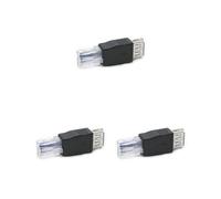 Juego de 3 adaptadores USB a red para cámara con cable para el hogar, convertidor de Internet, cabezal de cristal, Ethernet, conector de conversión