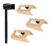 Juego de 3 agujas para tocadiscos con un cepillo para lápiz capacitivo, repuesto para tocadiscos Crosley Victrola ION Jenson