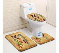 Juego De 3 Alfombra Baño Gloria A Dios Alfombrilla Baño Super Absorbente, Secado Rapido, Alfombrilla Ducha Antideslizante, Lavable A Máquina, Alfombras Baño para Inodoro, Bañera, Ducha