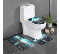 Juego de 3 alfombrillas antideslizantes para baño, 24 x 16 pulgadas, diseño de ciudades del futuro de YYHWHJDE Cities of the Future, alfombras ovaladas y rectangulares para inodoro, tocador y baños
