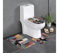 Juego de 3 alfombrillas antideslizantes para baño, 24 x 16 pulgadas, diseño de WHJDPP Dreams of Dreams, alfombras ovaladas y rectangulares para inodoro, tocador y baños