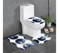 Juego de 3 alfombrillas antideslizantes para baño, 24 x 16 pulgadas, diseño de YYHWHJDE La Tierra de la Esperanza, alfombras ovaladas y rectangulares para inodoro, tocador y baños