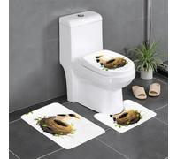 Juego de 3 alfombrillas de franela antideslizantes de 61 x 40,6 cm, diseño de pájaro regresa a su nido, grueso y absorbente para baño e inodoro