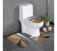 Juego de 3 alfombrillas de franela antideslizantes para el suelo, 61 x 40,6 cm, estampado WHJSHOP Sand Dunes on the Coast grueso y absorbente para baño e inodoro