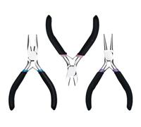 Juego de 3 alicates de joyería para abalorios, juego de herramientas profesionales, cortador de alambre, herramienta de cuentas de metal para entusiastas diseñadores, herramientas