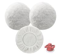 Juego de 3 almohadillas de lana de cordero, para pulidoras de coche con batería Einhell CE-CB 18/254 Li para pulidoras de 220 mm a 250 mm