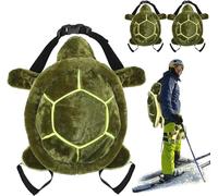 Juego de 3 almohadillas protectoras de tortuga para snowboard y esquí, bonitos protectores de cadera 3D para patinaje, tortuga, cojín acolchado para rodillas para niños y adultos, protección de
