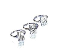 Juego De 3 Anillos De Cartas De Tarot Vintage, Anillos De Adivinación De Tarot Para Mujeres, Anillos De Tarot, Regalos, Sol, Luna, Esoterismo, Joyas, Anillos De Dedo, Anillos De Amuleto, 3 Juegos,