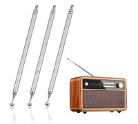 Juego de 3 antenas de radio FM FM FM portátiles, antena telescópica de 75 cm para radio DAB/FM, antena de radio para receptor estéreo Bluetooth, radio interior, para TV ATSC DVB T DVB T2