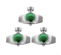 Juego de 3 aspersores de metal de 360 grados para césped y jardines con construcción de aleación de zinc y conector roscado NH 34 para un riego cómodo (verde)
