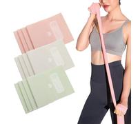 Juego de 3 Bandas de Resistencia Fitness - Gomas elasticas musculacion 1500~2000 x 150 x 0.35mm - 3 Niveles de Resistencia - Material TPE - para Yoga, Pilates (Rosa, Verde, Gris)