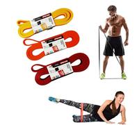 Juego de 3 bandas elásticas de resistencia para fitness, crossfit, entrenamiento para hombres y mujeres, 25-35-45 kg. (55-77-99 lbs)