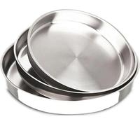 IMEX Bandejas para Horno Set 3 de Acero Inoxidable Redondas 28/32/36 cm