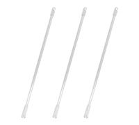 Juego de 3 barra de cortina de 30,5 cm, acrílico transparente, giratoria para cortinas, accesorios para abridores de ventanas, barra premium