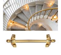 Juego de 3 barras de pasillo de escalera comerciales con remates, varillas ovaladas para escaleras interiores, 66 cm de largo, solución duradera y elegante para decoración del hogar
