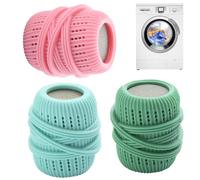 Juego de 3 bolas de lavandería para lavadora, dispensador suavizante de tela, bola de esponja reutilizable para lavadora, secadora, sustituto del hogar